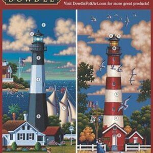 DOWDLE Lighthouses South 500 Piece 16" x 20" Folk Art Puzzle by Eric Dowdle NIB